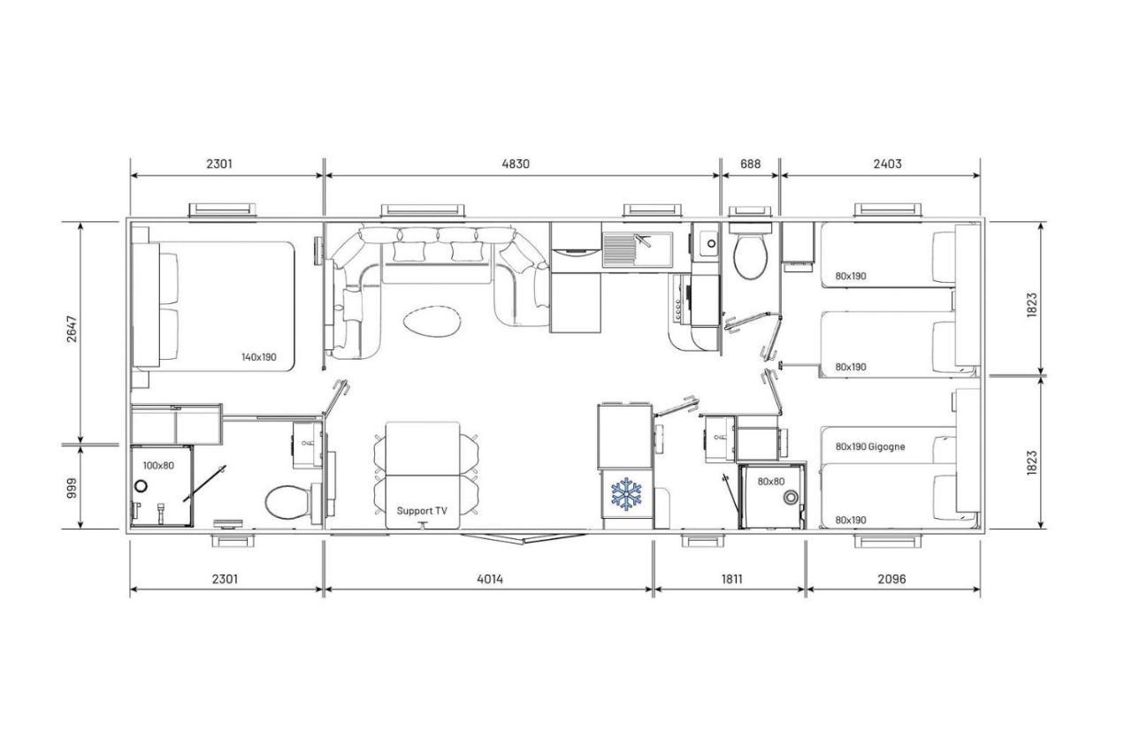 Mobil Home Neuf 6/8 Pers Biville-sur-Mer Екстериор снимка